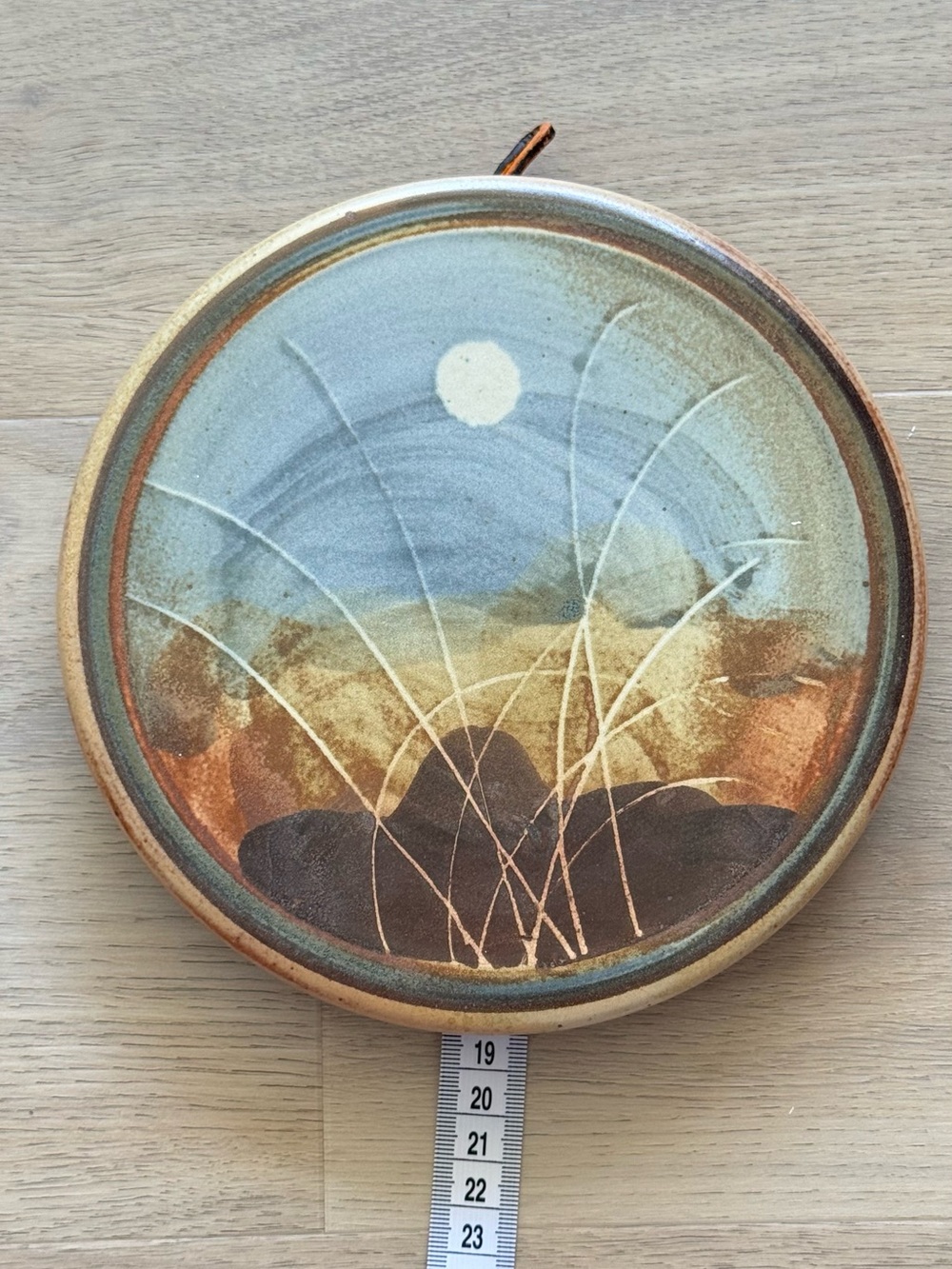 Don Salisbury Pottery Stoneware Plate - Hand-painted Bellingham WA Studio